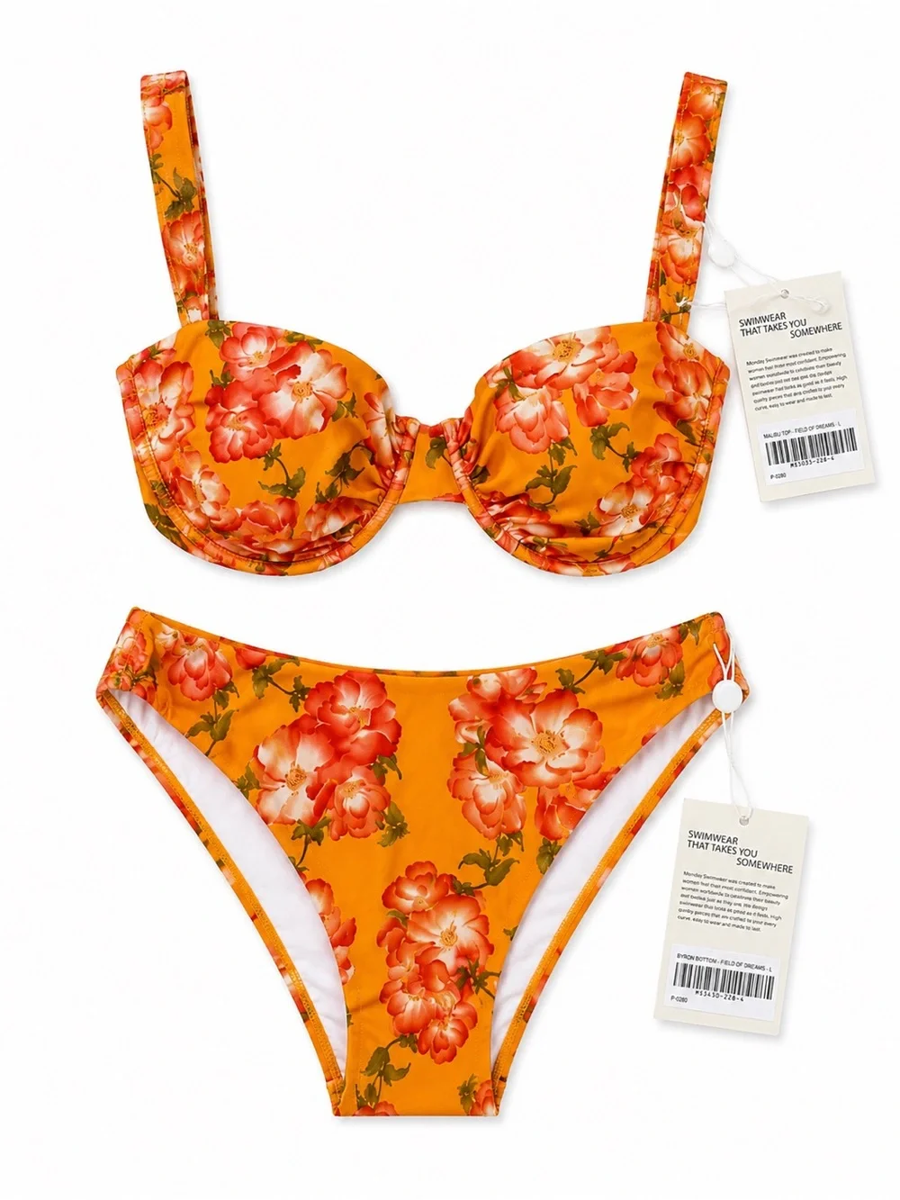 Monday Swimwear Field of Dreams Malibu Byron Bikini NWT